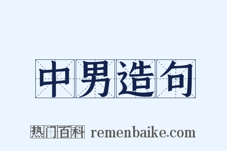 中男造句是什么意思的图片